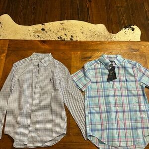 Polo by Ralph Lauren Kids Button Down Shirts. Size 8. Short Sleeve NWT